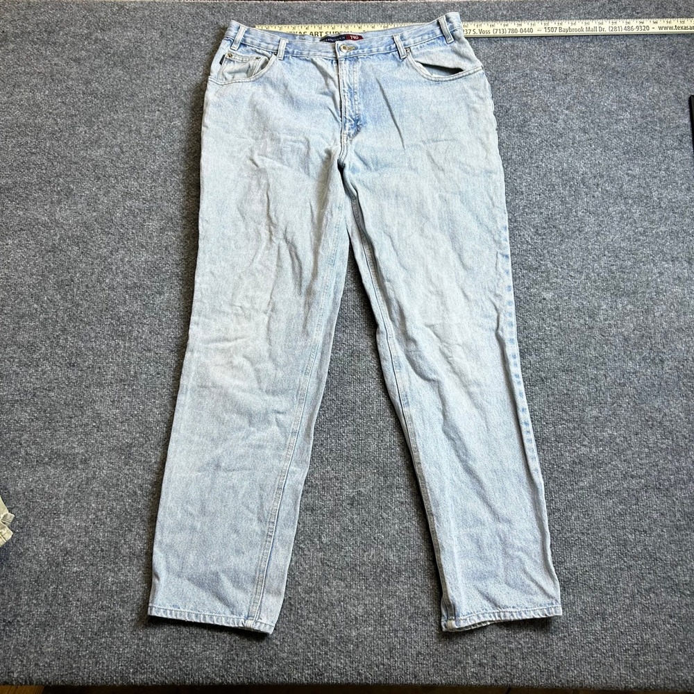 Bugle Boy Jeans Mens Size 38x34 Light Wash Relaxed Fit 740 Cotton Denim Vintage